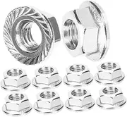 iplusmile 10Pcs Stainless Steel Flange Nuts Lock Nuts for Secure Fastening Flange Nut for Mechanical and Structural Applications