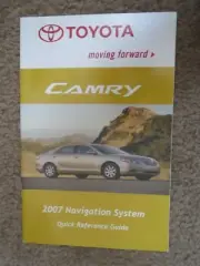 2007 TOYOTA CAMRY NAVIGATION SYSTEM OWNERS MANUAL HANDBOOK