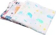 Toyvian 2pcs Hooded Beach Towel Boys and Girls Bath Towel Set Swaddle Wrap for Boys Girls
