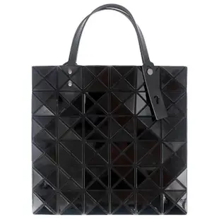 【ISSEY MIYAKE 三宅一生】BAOBAO 亮面方格6x6肩背/手提包(黑色)