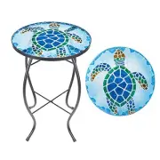 Patio Side Table Outdoor Accent Table Bistro Coffee Table Plant End Table