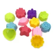 Small 3cm x 12PC Set Pack | Assorted Colors Flowers Mixed Chocolate Molds NEW