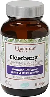 Quantum Elderberry Lozenges, 36 Raspberry Lozenges