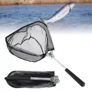 Folding Triangular Landing Fishing Net Trout Catch Release Durable Nylon yapjh