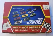 Vintage Set Of 12 Pull Back Mini Racers Racecars