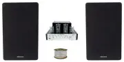 Rockville BluTube Tube Amplifier w/ Bluetooth+(2) 6.5" Black Bookshelf Speakers