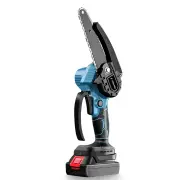 Drillpro 6 Inch Mini Cordless Chainsaw with Safety Lock High-Capacity Battery Ultra-Light Weight Easy-Use Garden Pruning