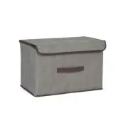 Non-woven Large Foldable Storage Boxes Bins with Lids Collapsible for Home