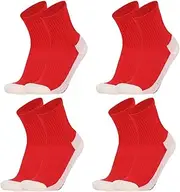 [fjberrtsat] Men's Socks Soccer Non Skid Ball Football Socks Anti-Slip Athletic Non Slip Pads for Basketball Sports Sock, Rred
