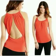 NWT GUESS BY MARCIANO ORANGE Anya Chain Tank SIZE S