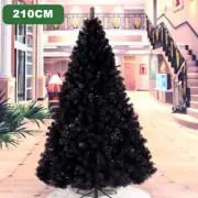 SALE 7FT 2.1M Black Xmas Tree Metal Base Christmas Home Decoration 1080 Tips