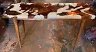 White Epoxy Live Edge Console Counter Slab For Bar Furniture Decor