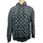 WeSC NWT Hoodie Mens (M) Womens (L) Mike Emoji Glitch AOP Graphic Skate Pocket