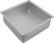 Silver Anodised Square Deep Cake Pan, 25cm x 10cm