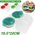 Two Egg Poacher Cooker Boiler Microwave Oven Kitchen Sandwich Breakfast Maker AU