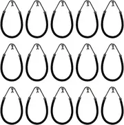 15PCS Elastic Hook Hair Tie Ponytails Hooks Elastic Band Hair Clips Hair Styling Hair Cord for Women Girls Curly Hair Long Hair (Black)
