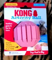 KONG Pink Activity Ball for Dogs Puppies Small ea. New