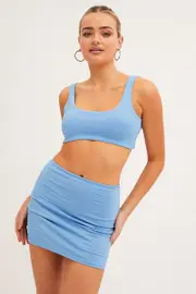 Blue Bralette Double Layer - Size L, Women's Bralette