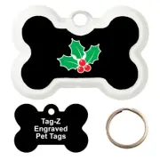 MISTLETOE - CUSTOMIZED - PET TAG - BONE Shape - Tag-Z Dog Tags