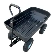Garden Trolley Wheel Barrow Dump Cart Hand Utility Lawn Yard Wagon Farm - 125l