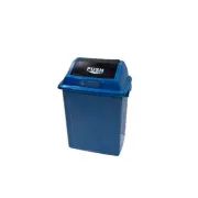 20 Litre Heavy Duty Rubbish Bin Trash Bin Garbage Office Kitchen Lid 20L Blue