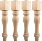 29X3.5X3.5Inch Chunky Farmhouse Table Legs, Set of 4 Unfinished Rubber Wood Tabl