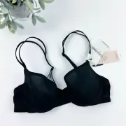 Calvin Klein Women's Sheer Marquisette Lightly Lined Demi Bra QF6068 Size 32A