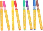 Beavorty 8Pcs Multi Use Paint Pens Based Coloring Markers for Nail Art Crafting and DIY Projects Smooth Brush Tip Quick Drying and Durable for Arts and Marking