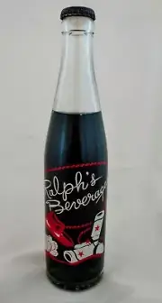UNOPENED Ralph's Beverages ACL Glass Bottle West Cowboy Coca-Cola Bottling 10oz