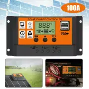100A MPPT Solar Panel Kit Regulator Charge Controller Auto Focus Tracking 12/24V