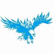 D-733 Eagle Pattern Car Modified Hood Decorative Sticker Blue