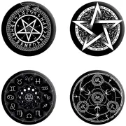 Grindstore Pentagram Badge Pack (Black) - GR919