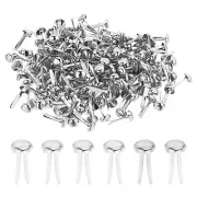 1000 PCS Paper Brass Fasteners Split Pins, Silver Tone, 5 x 9 mm