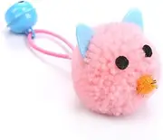 5pcs Plush Cat Molar Adorable Mouse Head Chew with Sound for Interactive Play Reduces Boredom Safe for Cats for Chewing and Teasing Random Color