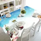 Christmas Snow 3D Tablecloth Table cover Cloth Rectangle Wedding Party Banquet