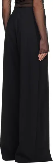 slit trousers M black