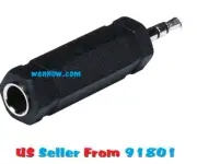 2pc 3.5mm TRS Stereo Plug to 1/4in (6.35mm) TRS Stereo Jack Adapter