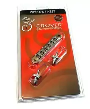 Grover Chrome UNSLOTTED Nashville TOM Bridge for USA Gibson Les Paul/SG® 521C