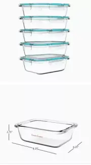 glass food storage containers with lids