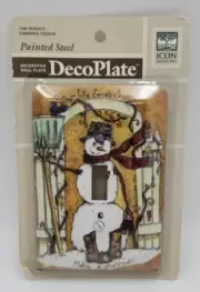 Snowman Single Light Switch Cover Metal Wall Plate Icon Imaging DecoPlate