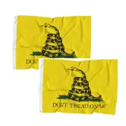 2PCS Gadsden Don't Tread on Me Flag 3x5' House Banner Super Polyester Outside