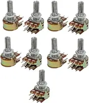 XYWHPGV 9pcs B5K 5K Ohm 6 Terminal B Type Spline Shaft Rotary Potentiometer(e156a 81e50 a1967 b5d10 a0c92 6240b