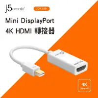 在飛比找Yahoo奇摩購物中心優惠-j5create Mini DisplayPort 4K H