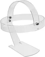 ELAYARD Clear Acrylic Wig Display Rack Stand Single Support Wig Holder for Hats and Wigs Stylish Hat Display Stand for Organizing Wigs and Caps Stable Design