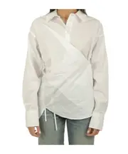 drape effect shirt M BIANCO