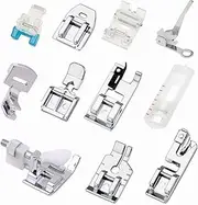 YEQIN 11 Pcs Sewing Machine Presser Feet Set for Low Shank Snap-On Sewing Machine Singer, Brother, Janome, Babylock, Kenmore, Euro-Pro, White, Juki, New Home Sewing Machines