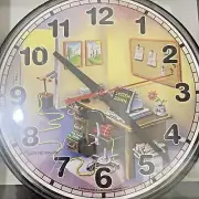 Vtg 90's Gary Patterson it's about time I.T. Home Office Springfield Wall Clock