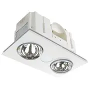 Brilliant Horizon Duo LED Tri Colour Bathroom 3 in 1 Heater Exhaust Fan Light
