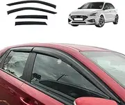 OAD4X4 Weathershields Compatible with Hyundai I30 Hatch 2017-Onwards, Weather Shields Window Visors Wind Deflectors Sun Rain Guard 4PCS Set