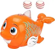 Automatic Cat Toy | Interactive Cat Ball with Music and Lights - Electric Fish, Motion Activated Dog Toys for Bored Indoor Adult Pets